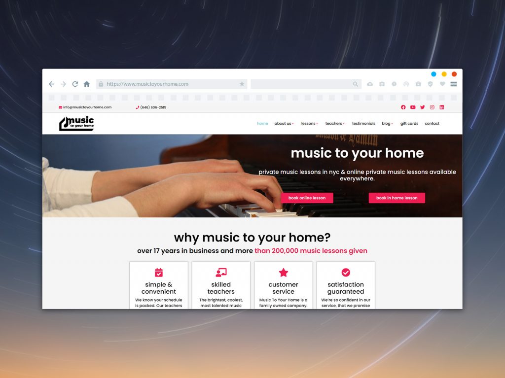Music To Your Home - WordPress development